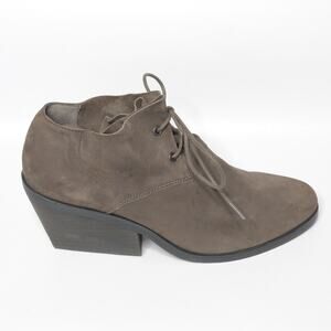 EILEEN FISHER Charlie Tumbled Nubuck Chunky Heel Ankle Booties Boots Capsule 6.5